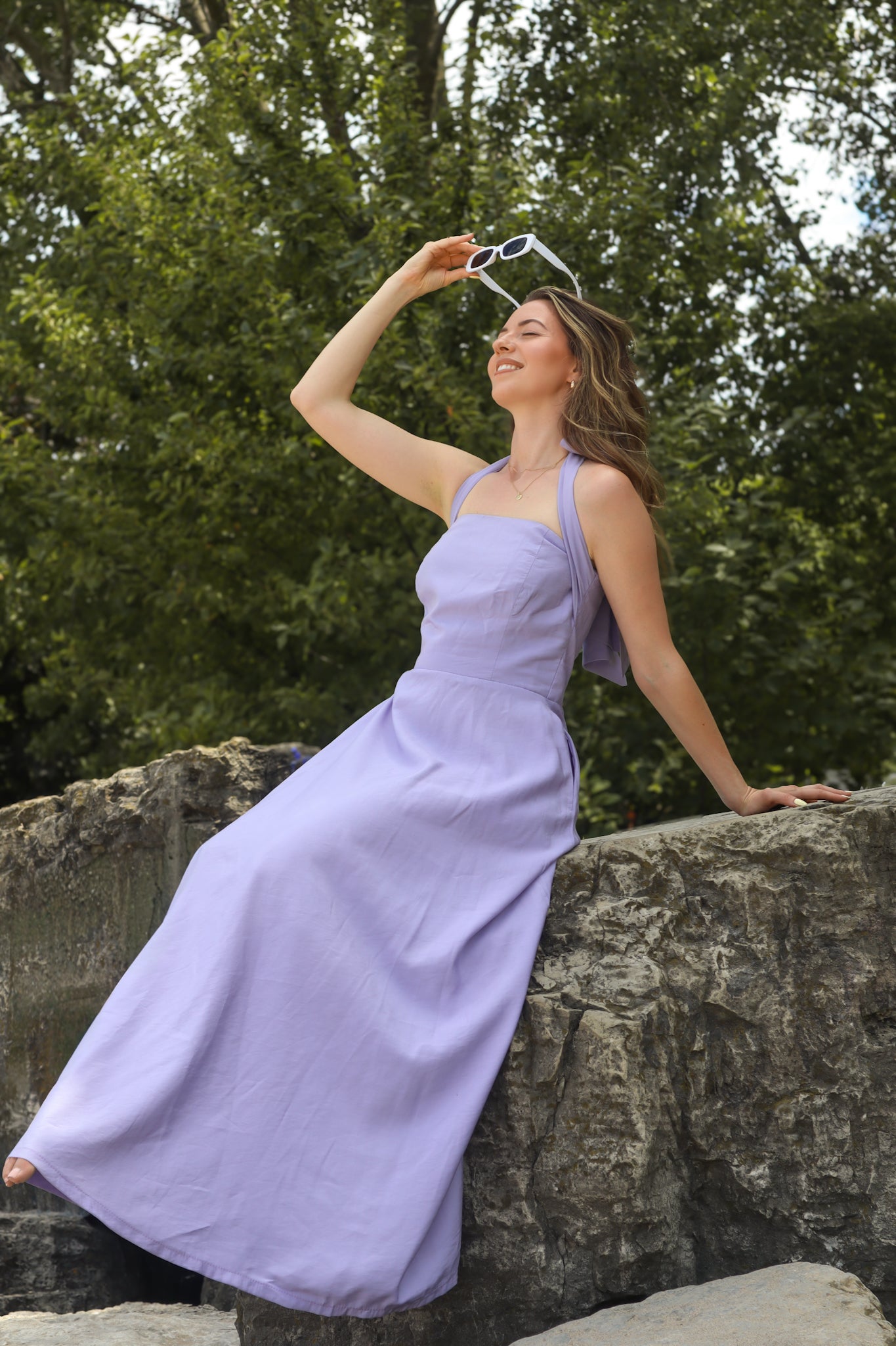 LINEN SKATER DRESS
