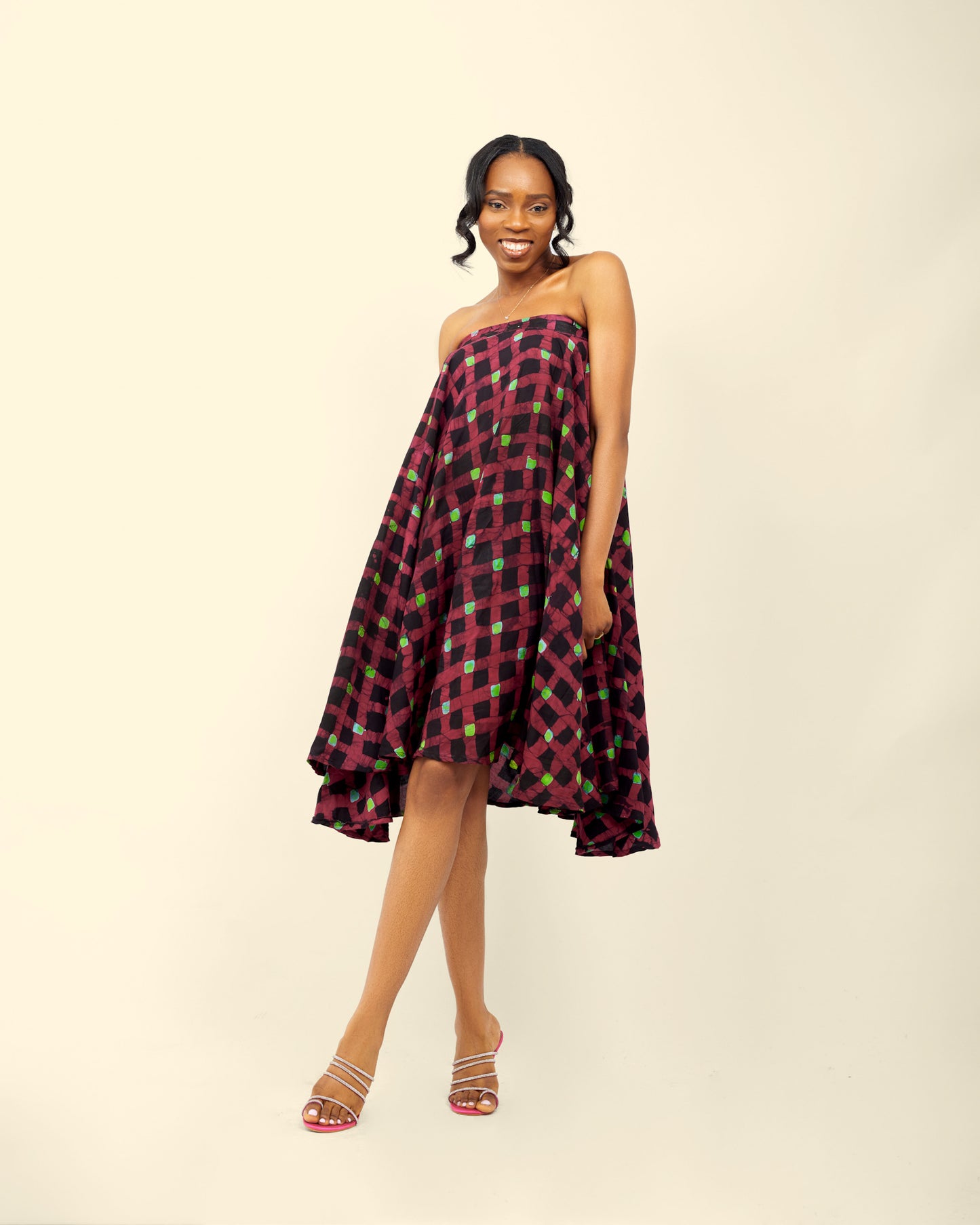 FLARE ADIRE DRESS