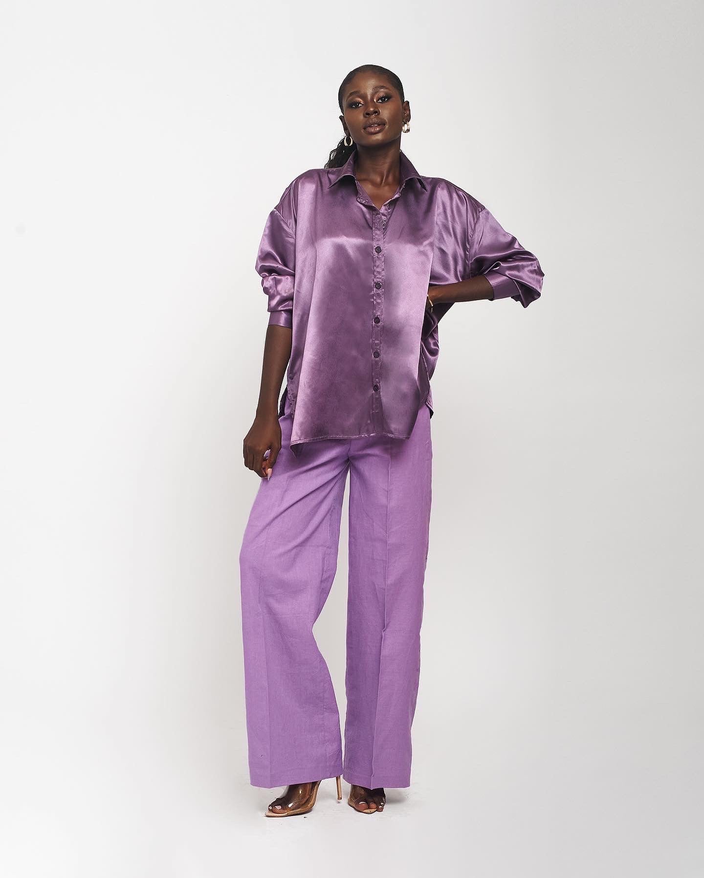 LINEN SILK TROUSER SET