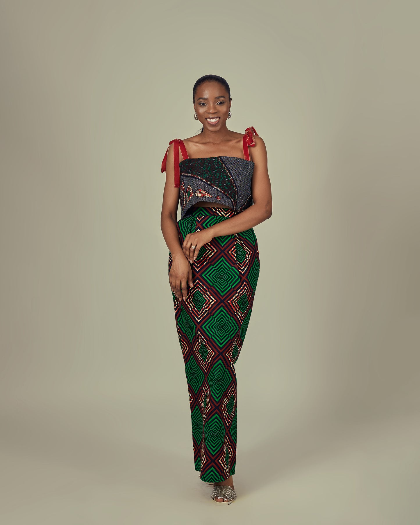 ANKARA CROP & BOXY SKIRT