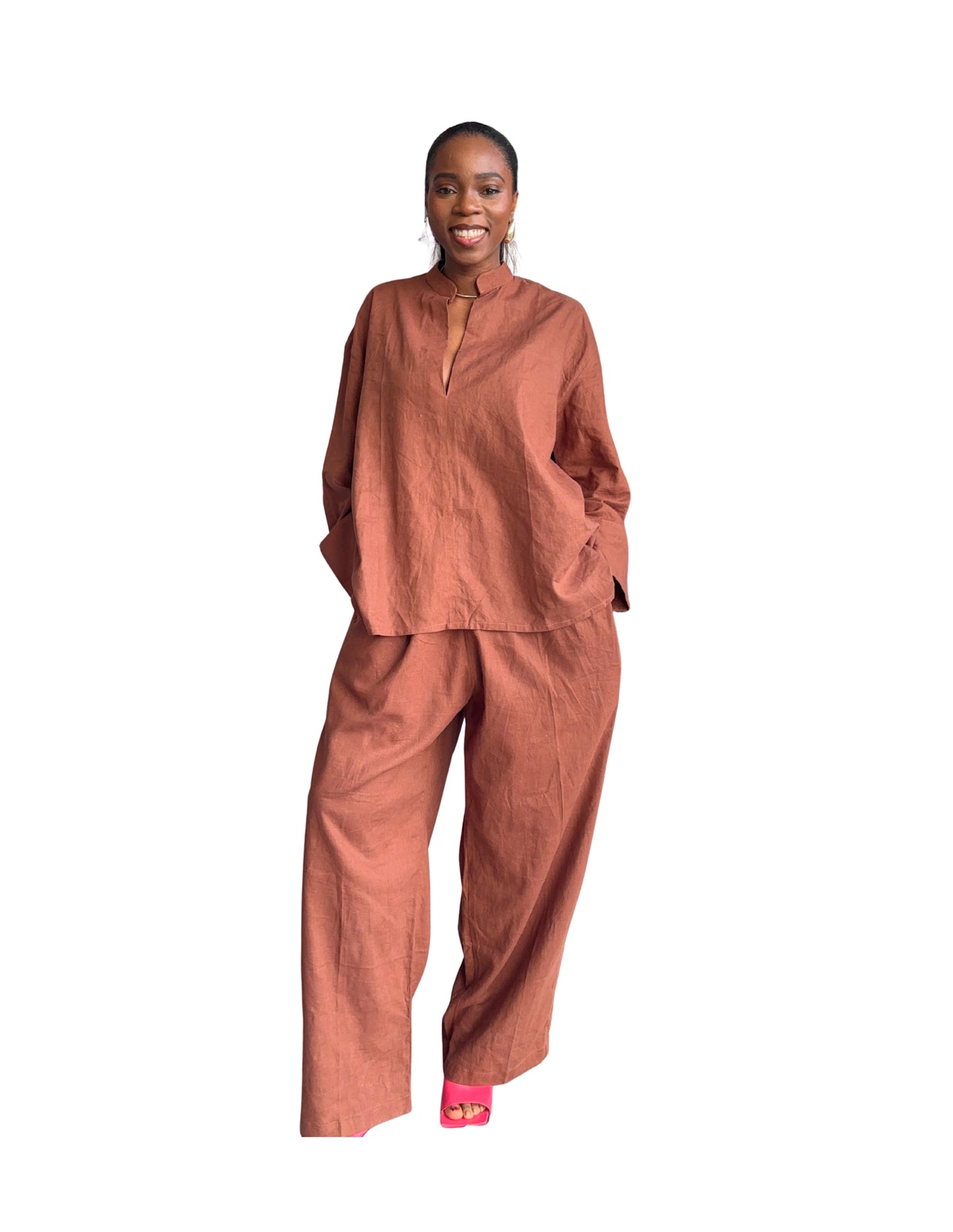 LINEN TUNIC PANT SET