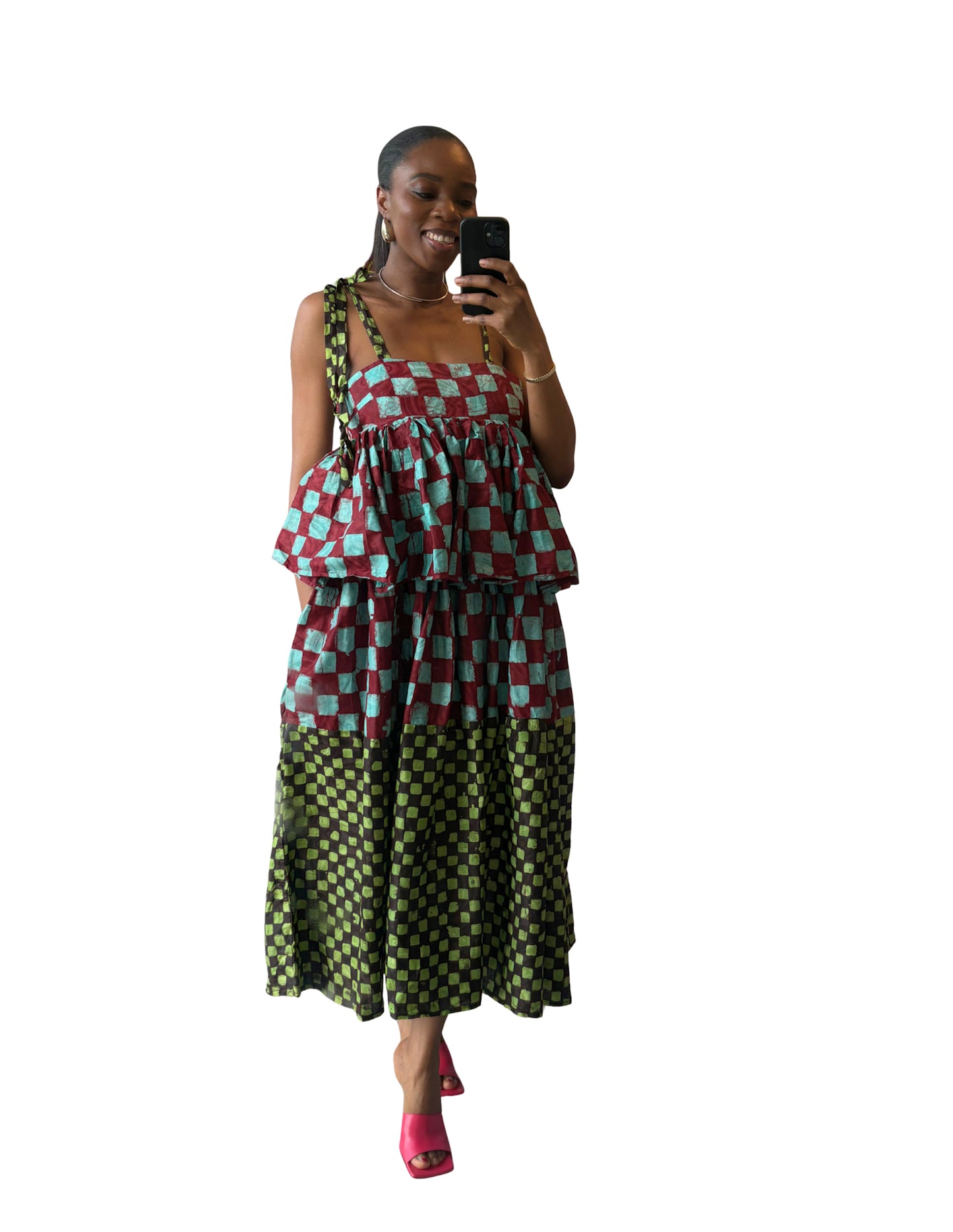 ADIRE TIERED DRESS