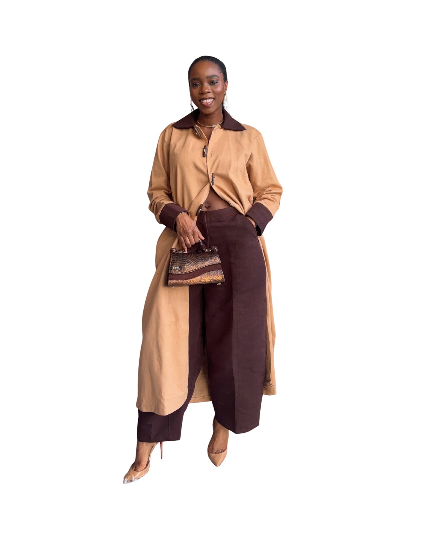 CHINO ASO-OKE JACKET DRESS